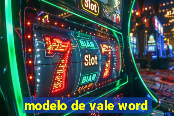 modelo de vale word